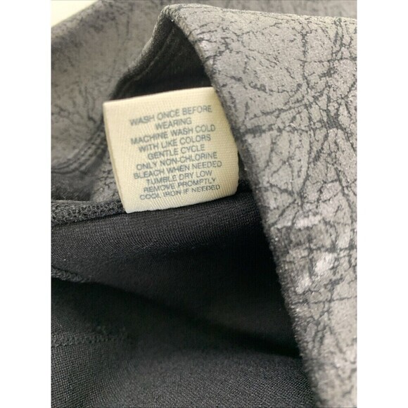 Mudd FLX Stretch Leggings Ponte Metallic Distressed Pull On Back PocketsWomen XL - Picture 9 of 11